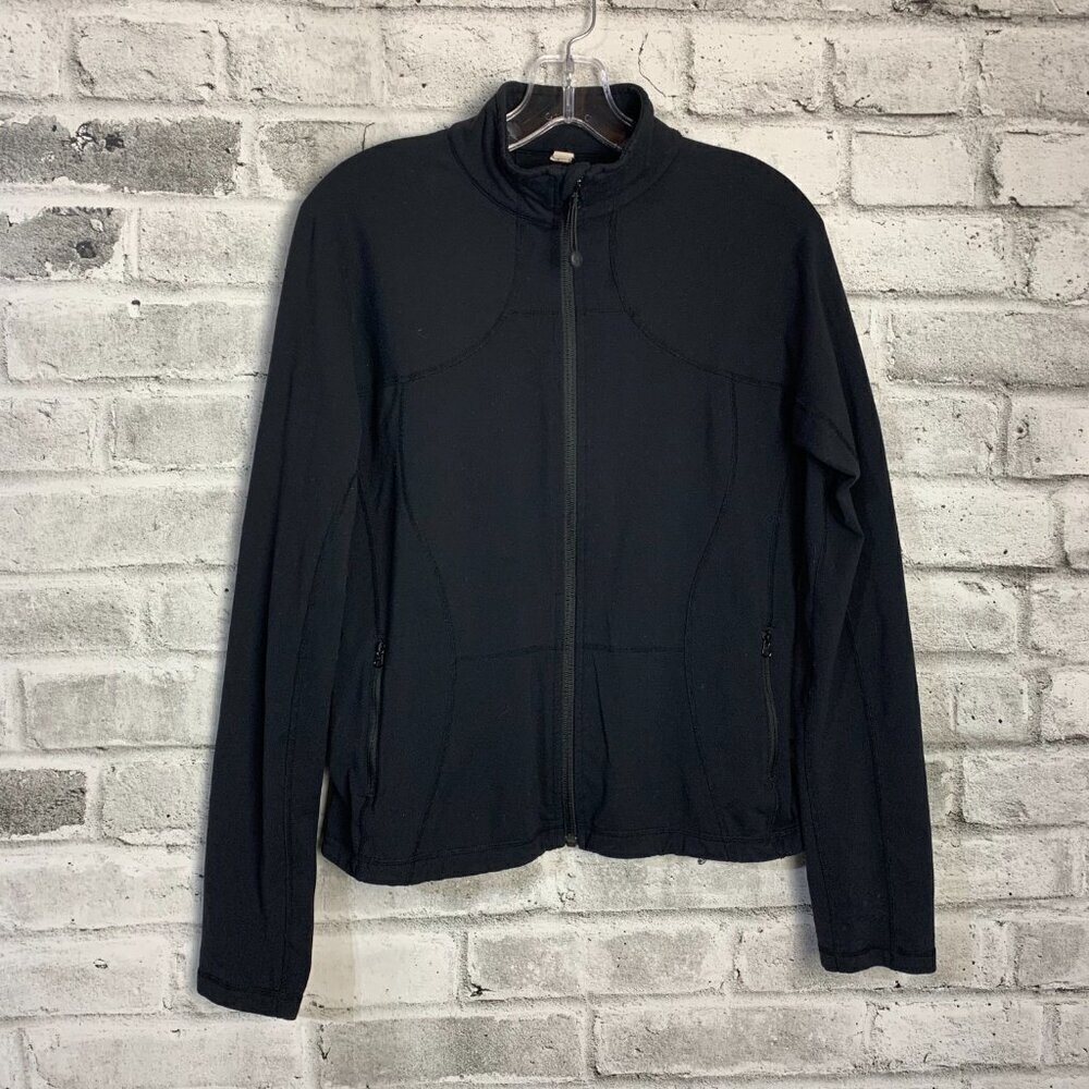 Lululemon Black Shape Full Zip Jacket Size 8 Active Stretch